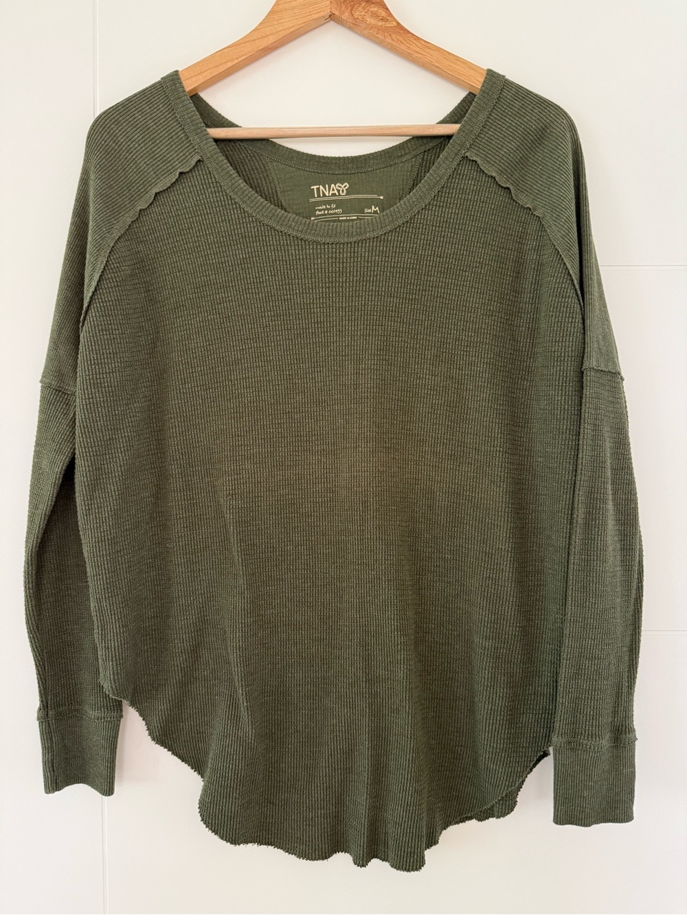 TNA Waffle Knit Long Sleeve, size medium.
